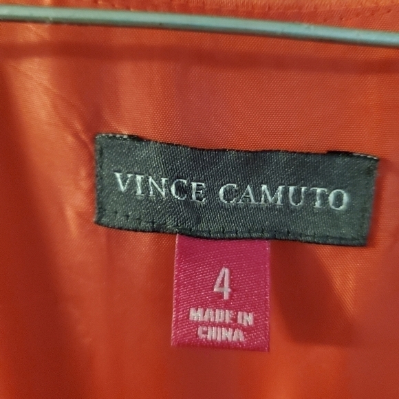 Vince Camuto Fit & Flare Coral Dress with Pockets - Picture 4 of 8